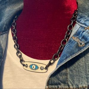 Evil eye chain necklace.